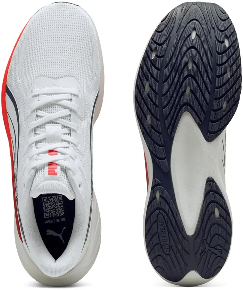 PUMA Pounce Lite 2 Heren Hardloopschoenen - Wit/Rood - afbeelding 4 van 6