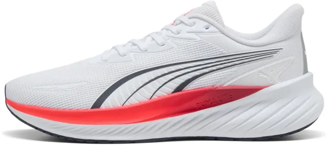 PUMA Pounce Lite 2 Heren Hardloopschoenen - Wit/Rood - afbeelding 5 van 6