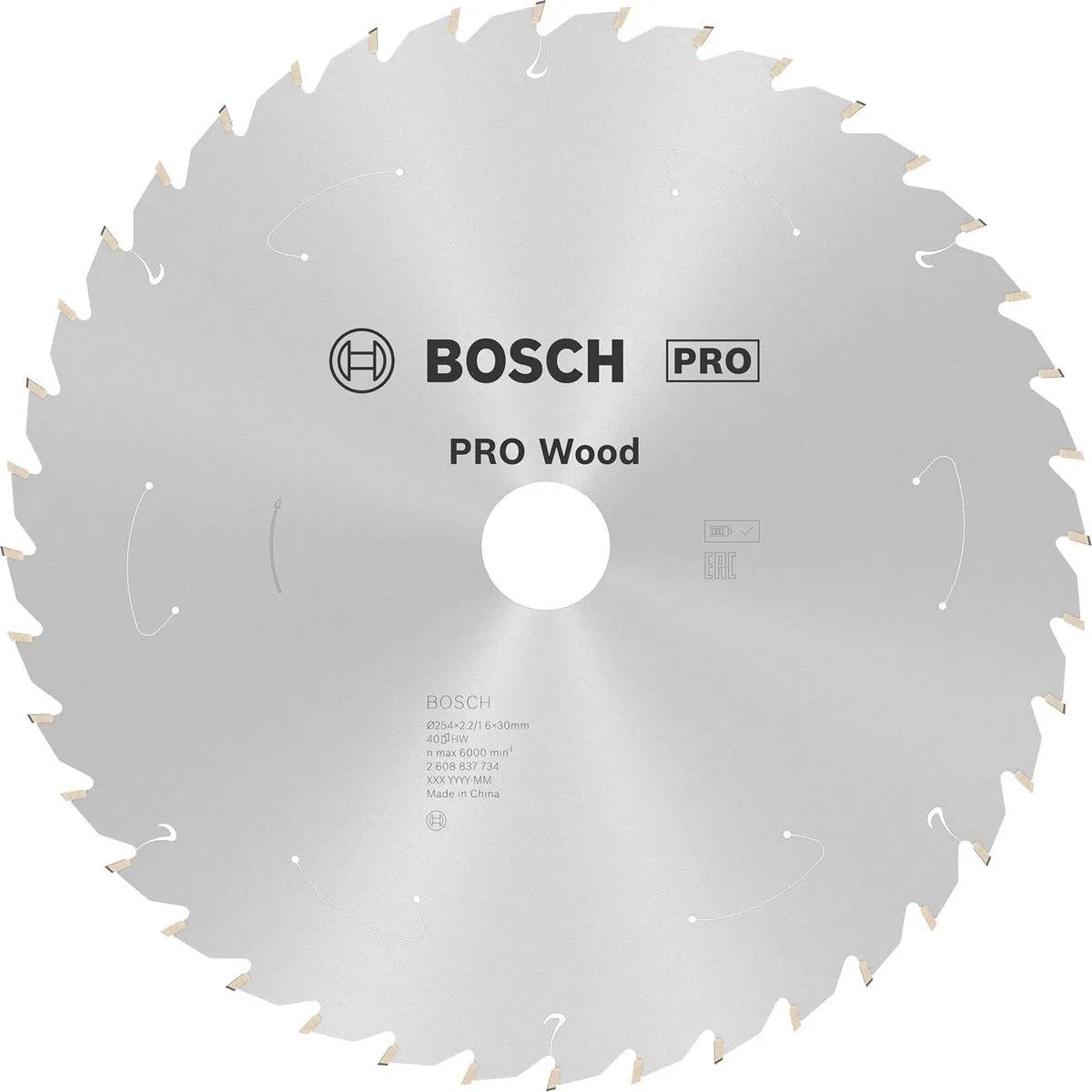 Bosch Professional PRO Wood Zaagblad 254mm - 48 Tanden - 30mm As