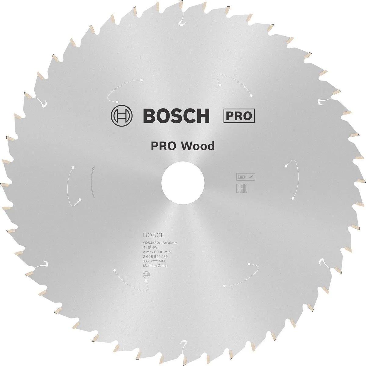 Bosch Professional PRO Wood Zaagblad 254mm - 48 Tanden - 30mm As