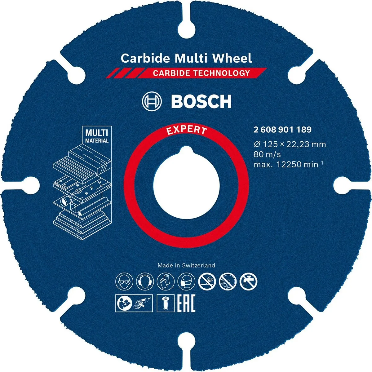 Bosch Professional Expert Carbide Multi Wheel 2608901189 Doorslijpschijf 125mm