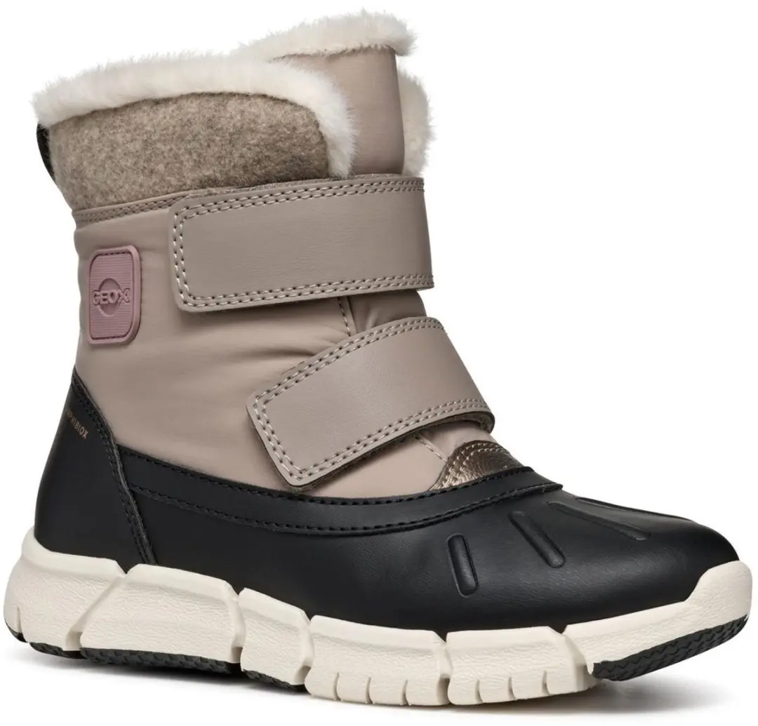 GEOX Flexyper J46APC_054FU Dames Winterlaarzen - Beige/Zwart