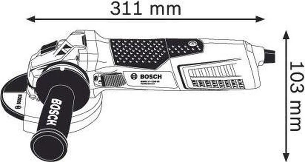 Bosch Professional GWS 19-125 CIST Slijpmachine - 1900W - 125mm