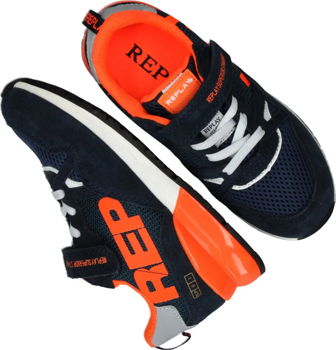Replay Shoot Jr8 Lage sneakers - Jongens - Blauw - Maat 34 - afbeelding 5 van 6