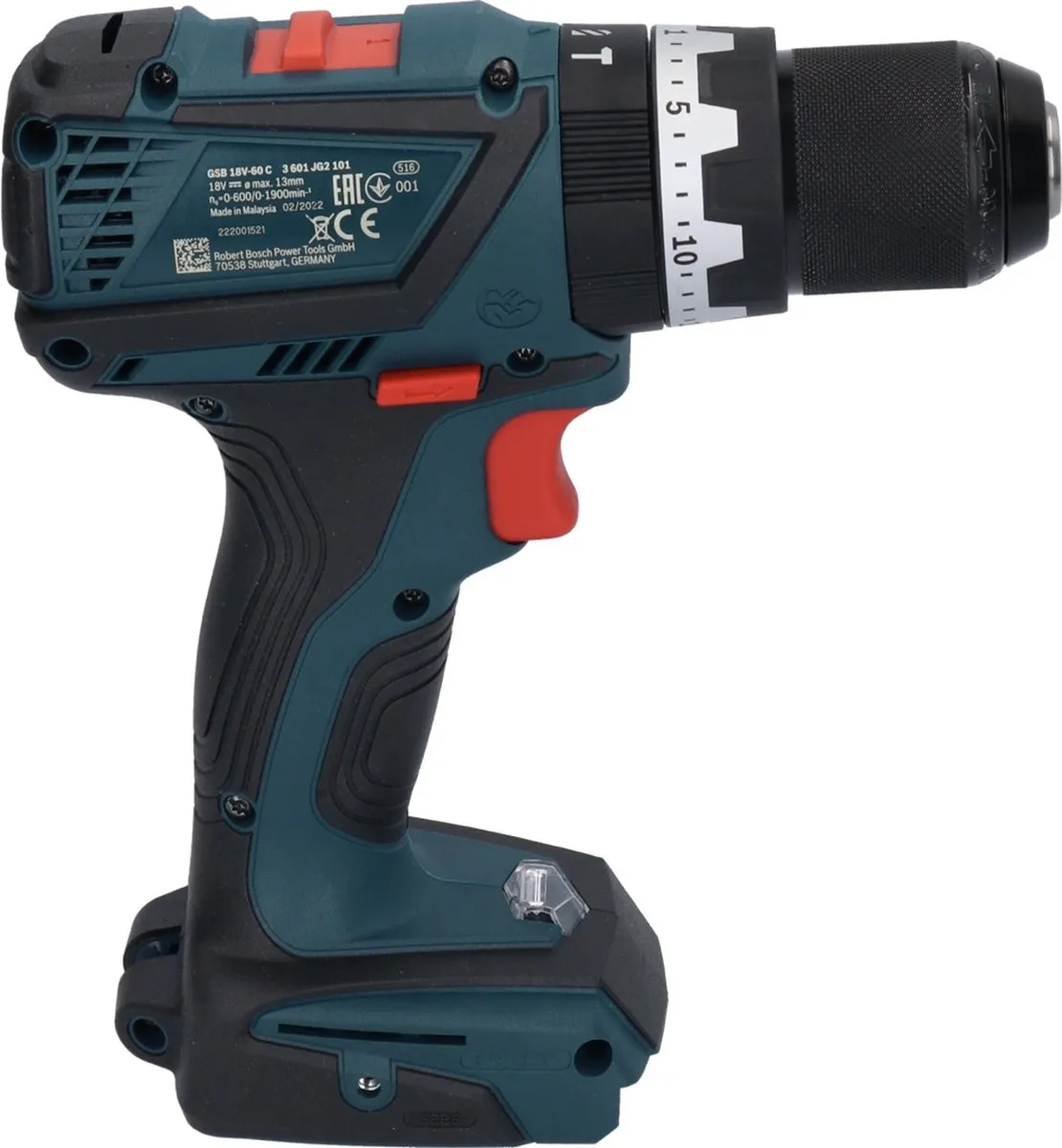 Bosch Professional GSB 18V-60 C Accu Schroefklopboormachine - 21 standen
