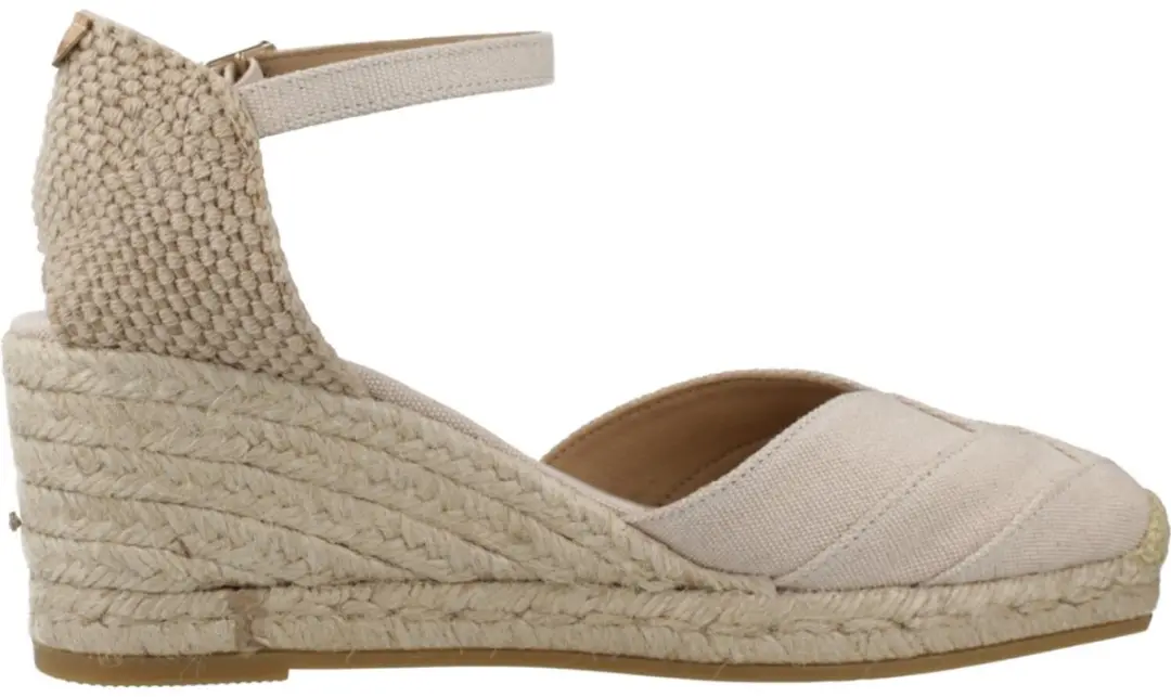 Espadrilles met sleehak voor dames van katoen canvas
