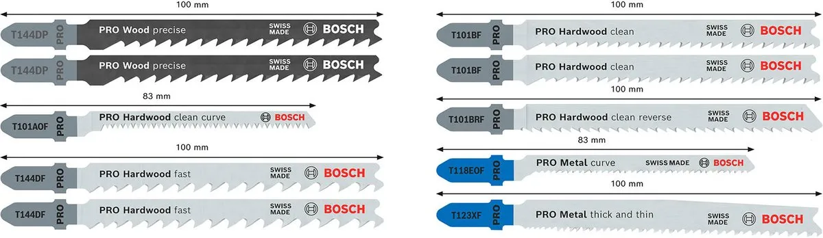 Bosch Professional PRO WOOD+METAL Set 100 - Decoupeerzaagbladen