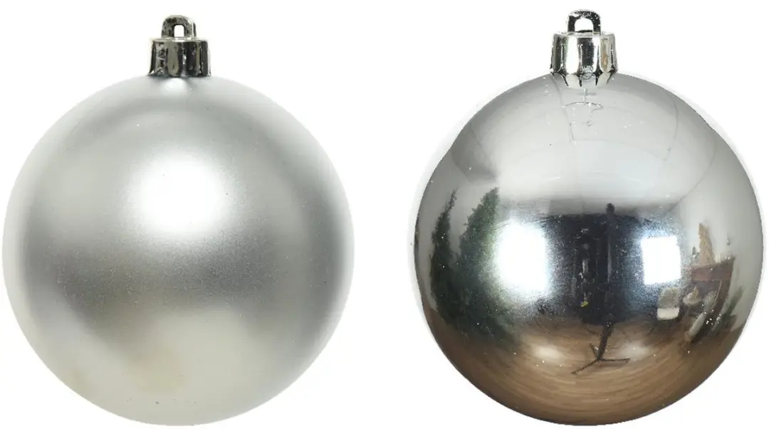 Decoris Kerstballen Mini - Zilver Ø2,5cm - afbeelding 2 van 5