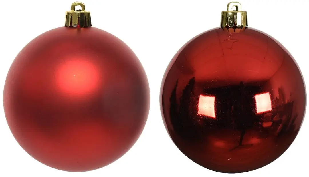 Decoris Kerstballen Rood - Ø2,5cm - afbeelding 2 van 6