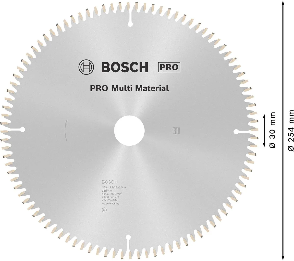 Bosch Professional Cirkelzaagblad Multimaterial 254mm - Metaal