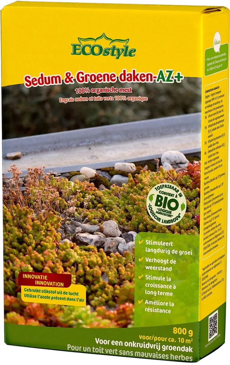 ECOstyle Sedum & Groene Daken-AZ Onkruidvrij Groen Dak 800g