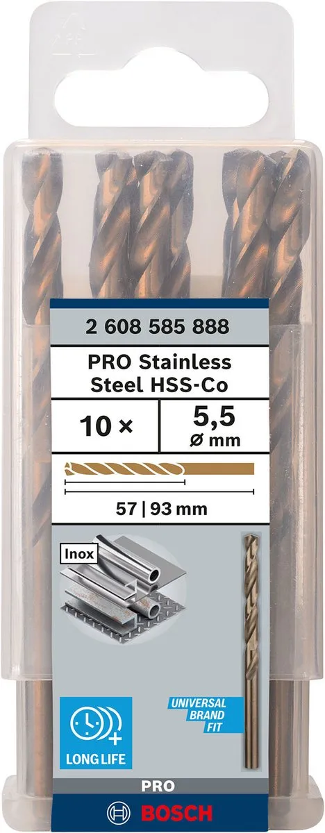 Bosch Professional ST. LINE 5,5mm HSS-CO Boor - 10 Stuks