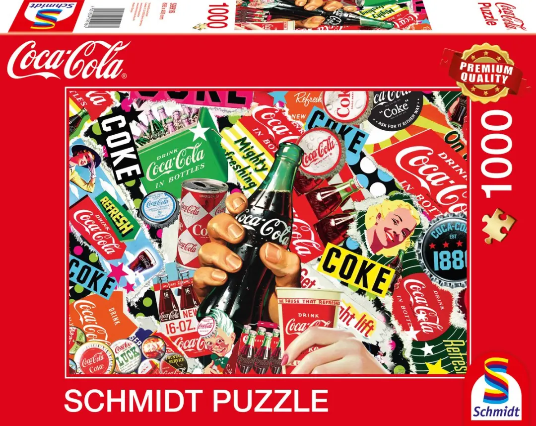 Schmidt Spiele Coca Cola Legpuzzel 1000 Stuks - Meerkleurig