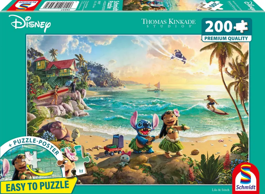 Schmidt Disney Lilo & Stitch Puzzel 200 Stuks - Meerkleurig