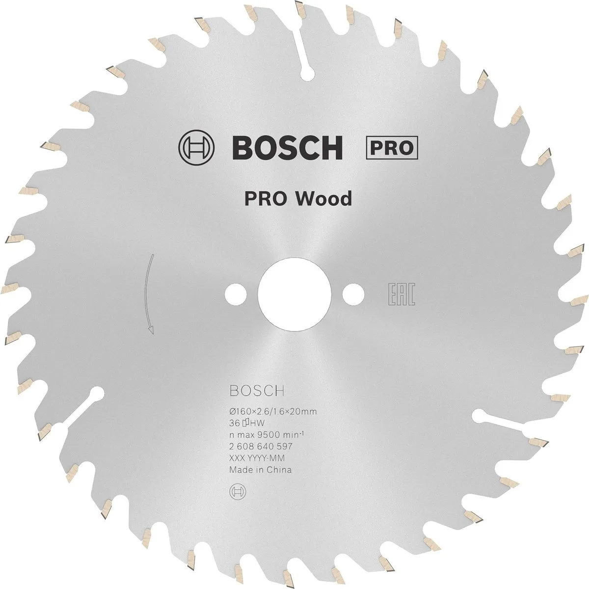 Bosch Professional CIRKZB OPT 160X20/16X2,6 Zaagblad Metaal 160mm