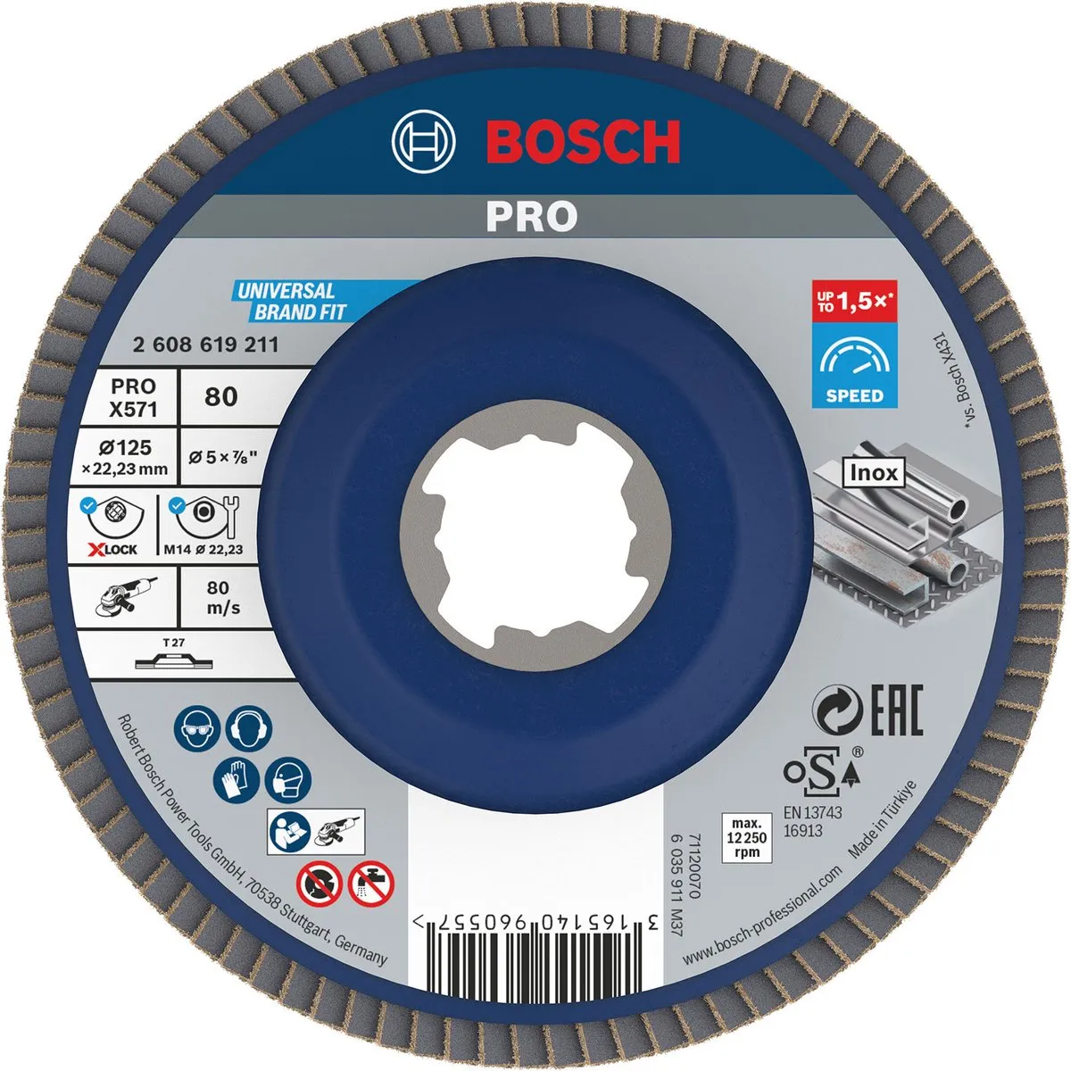Bosch Professional Lamellenschijf Xlock 125mm Metaal - 2608619211