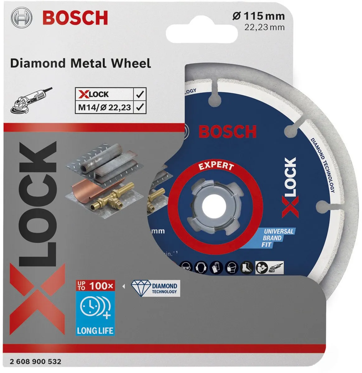 Bosch Professional X-LOCK Diamanten Doorslijpschijf 115mm - 22.23mm