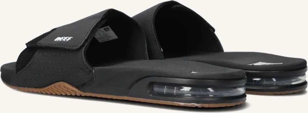 Reef Fanning Slide Heren Slippers - Zwart/Zilver - Maat 42 - afbeelding 6 van 6