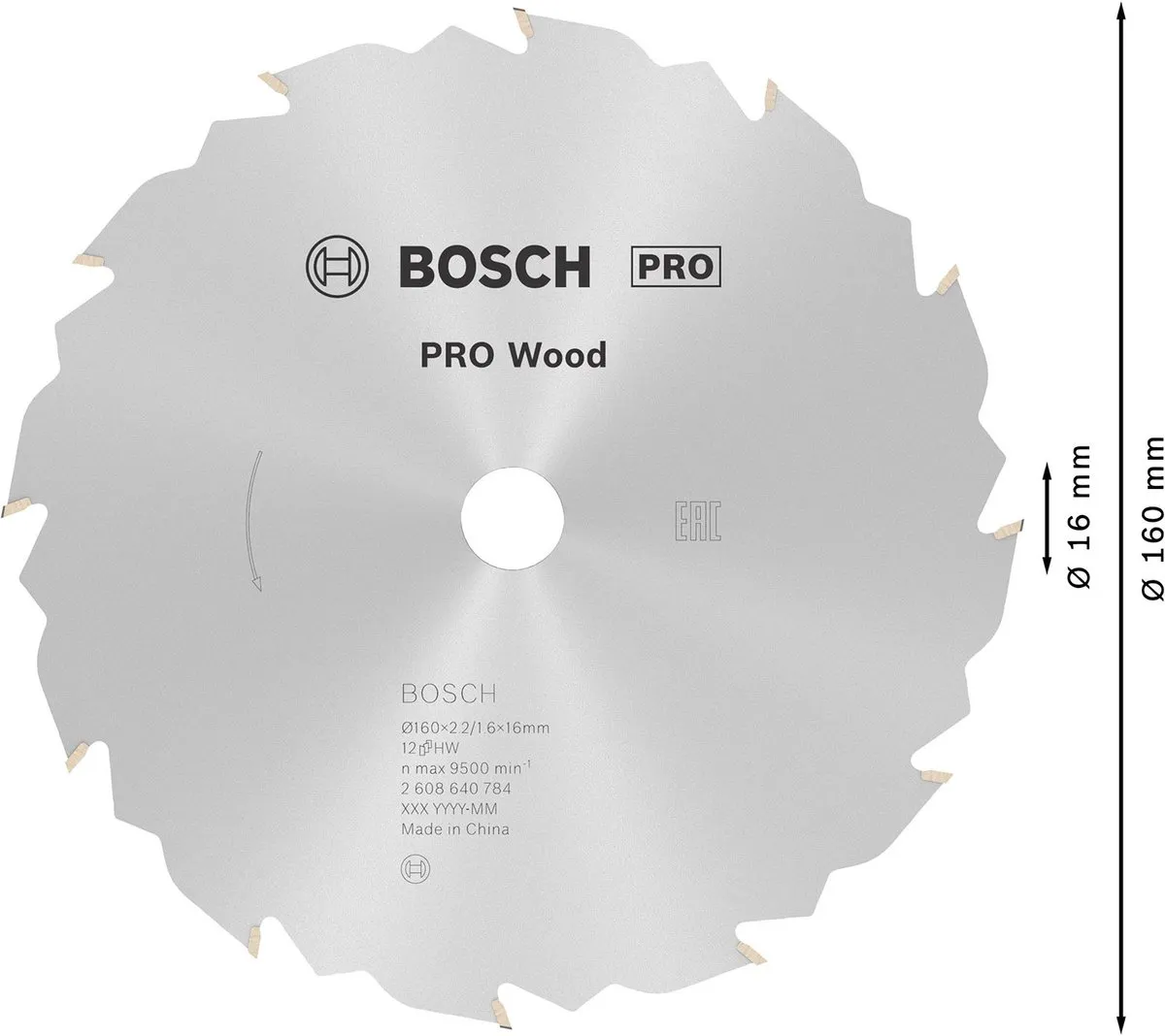 Bosch Professional CIRKZB SPEED 160X16X2,4 12T Metaal Zaagblad