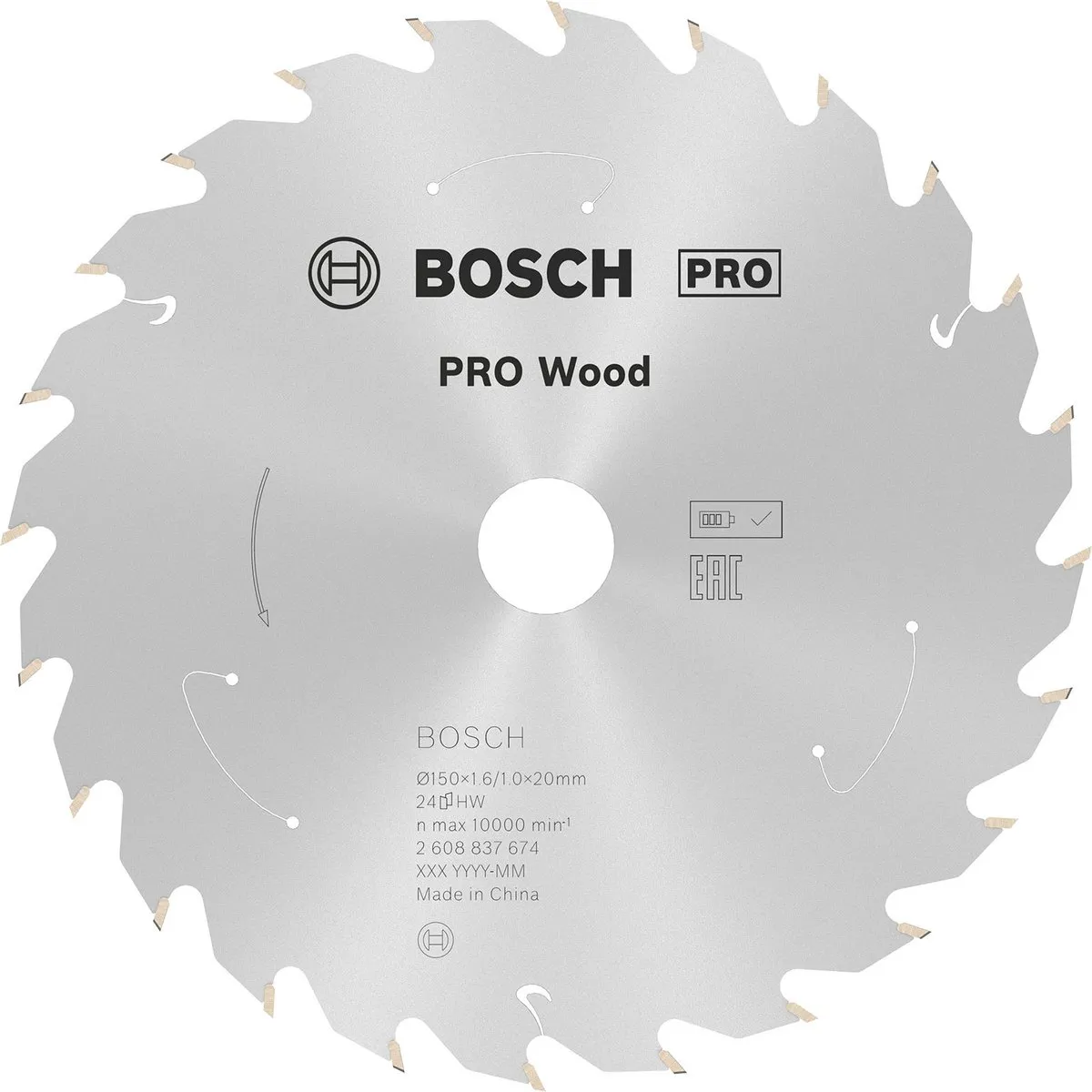 Bosch Professional Wood Zaagblad 150mm 24 Tanden