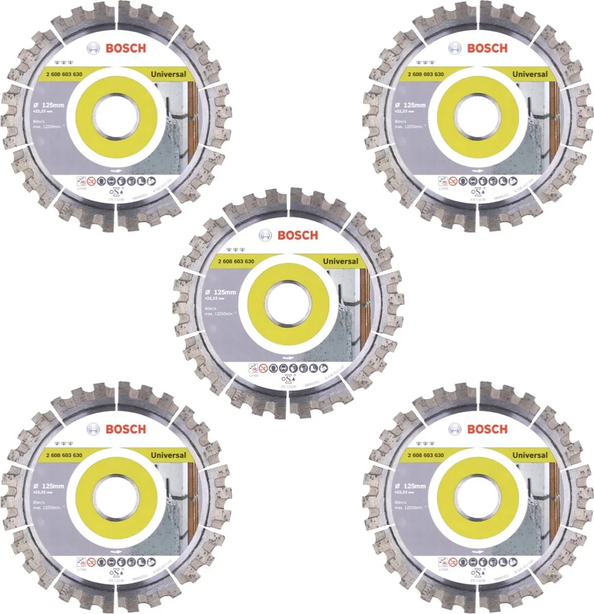 Bosch Professional Best for Universal Diamant Doorslijpschijfset 125mm - 5 Stuks