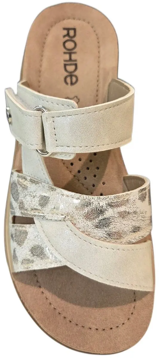 Rohde 1317 01 Slippers Dames - Wit/Goud - 40