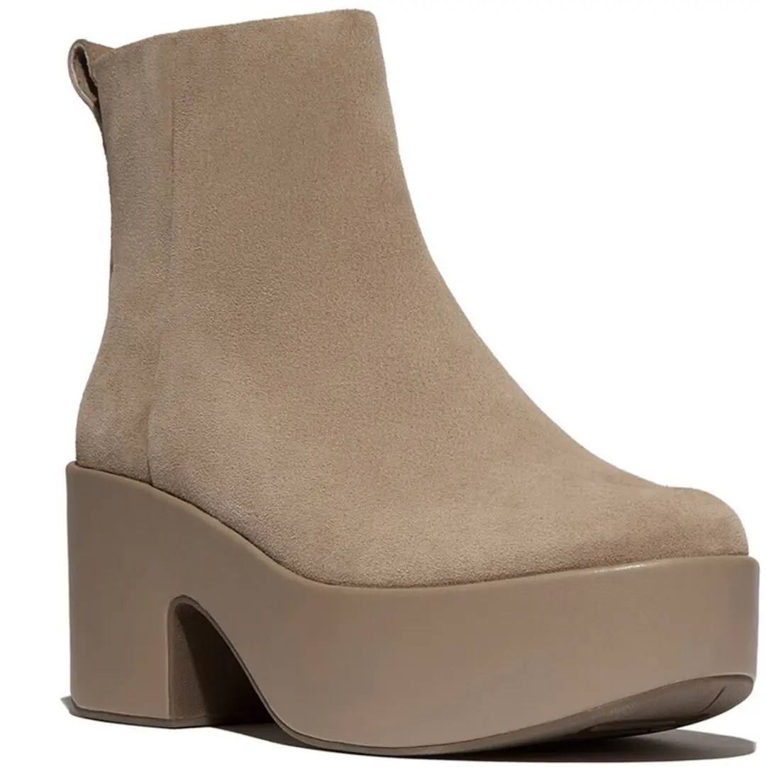 FitFlop Platfforms Suede Heeled Ankle Boots