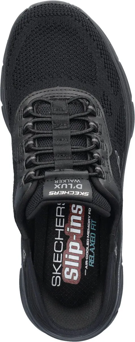 Skechers D'Lux Walker 2.0 Hands-Free Slip-Ins 232446-BBK - Heren Sneaker - Zwart - Maat 41 - afbeelding 6 van 6