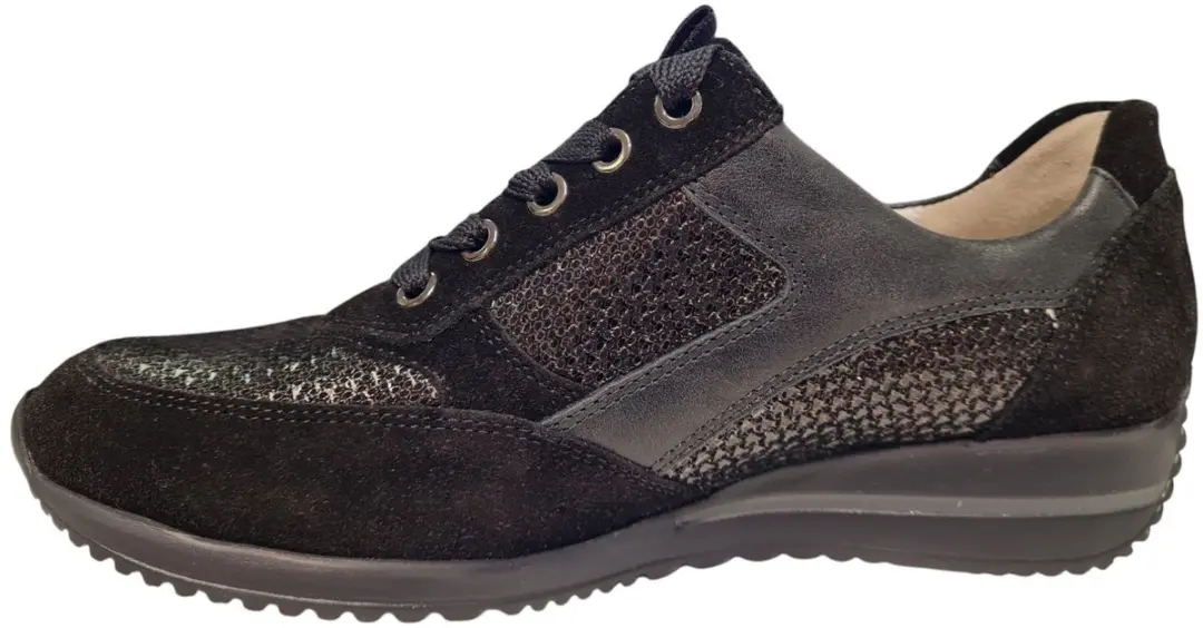 Wäldlaufer Leer En Suede Dames Sneakers 39 - Zwart