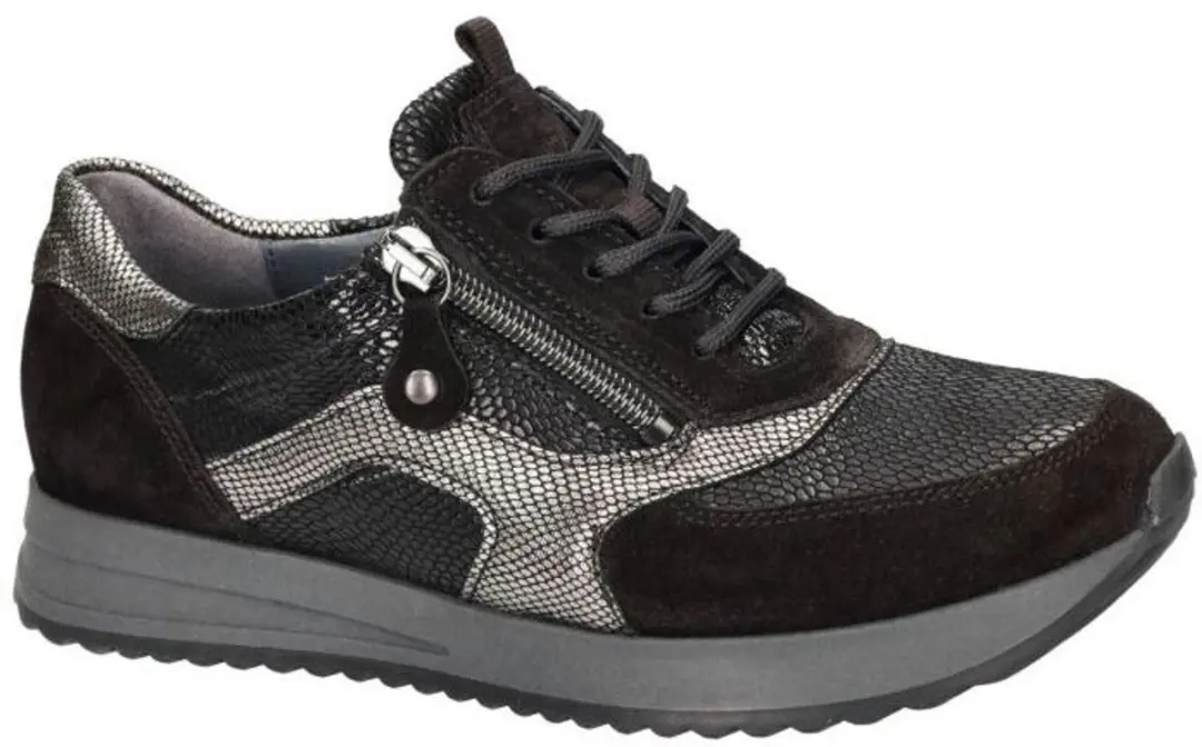 Wäldlaufer Suede Dames Sneakers 752004 406 001 H - Zwart - afbeelding 3 van 6