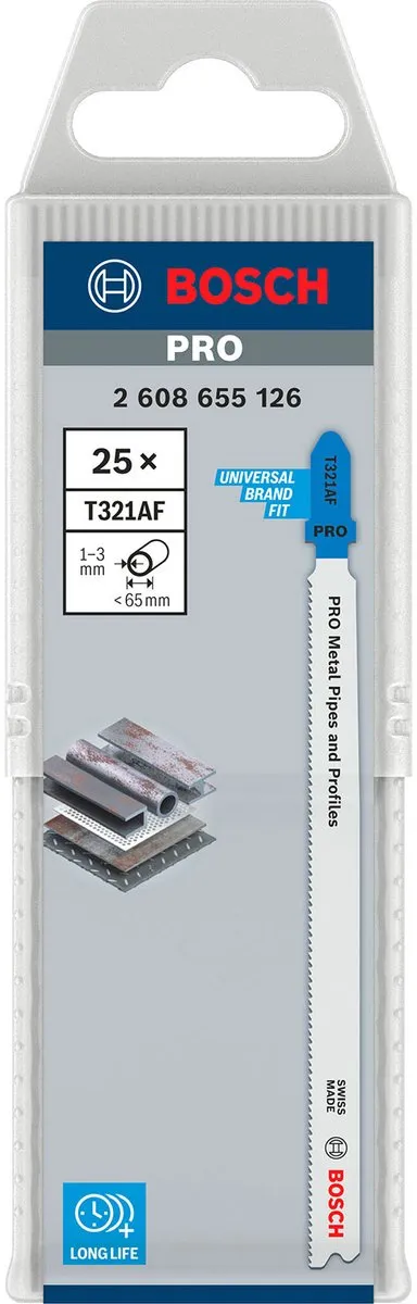Bosch Professional T321AF Zaagbladen Metaal - 25 Stuks