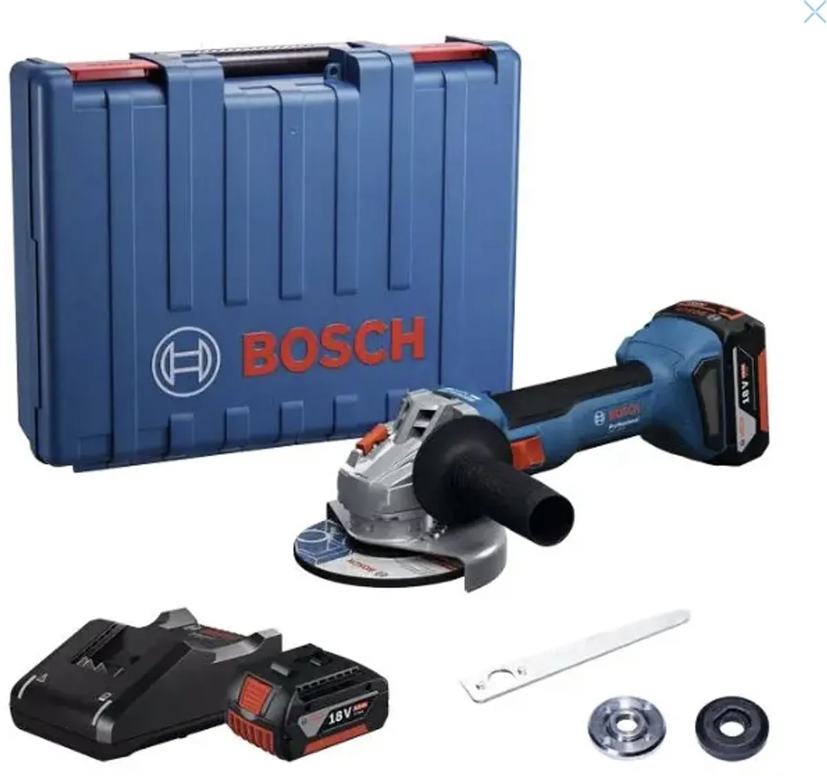 Bosch Professional GWS 18V-8 Accu Haakse Slijper - 2x 4.0Ah Accu - 125mm