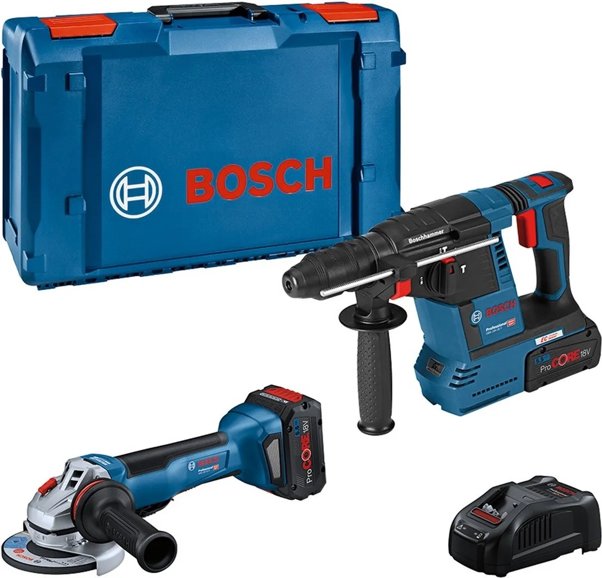 Bosch Professional Accu Combipack GWS 18V-10 P+GBH 18V-26 2x5.5Ah