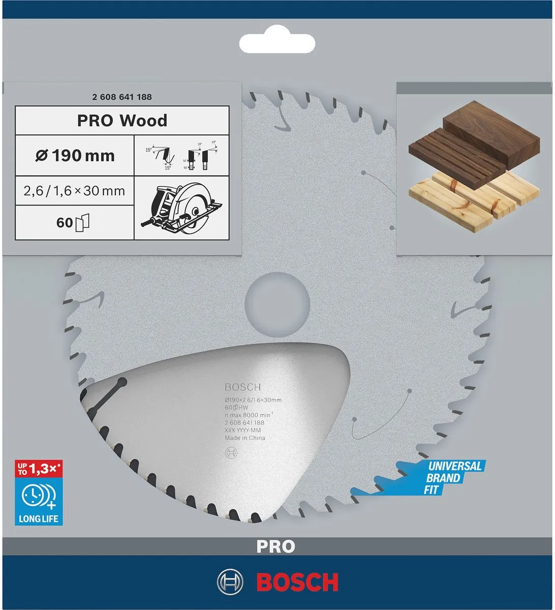 Bosch Professional CIRKZB OPT 190X30X2,6 Zaagblad Metaal - 190mm - 60T