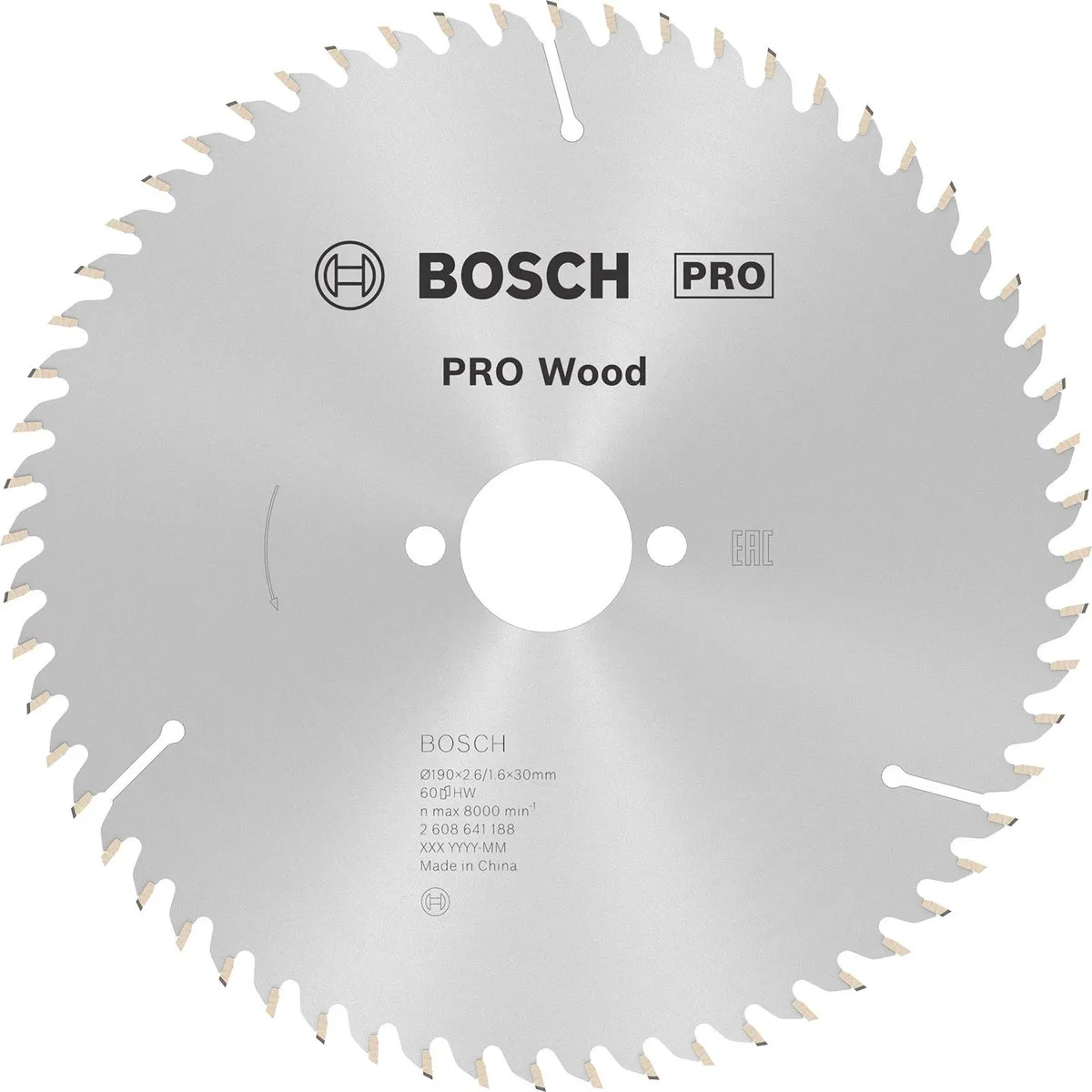 Bosch Professional CIRKZB OPT 190X30X2,6 Zaagblad Metaal - 190mm - 60T