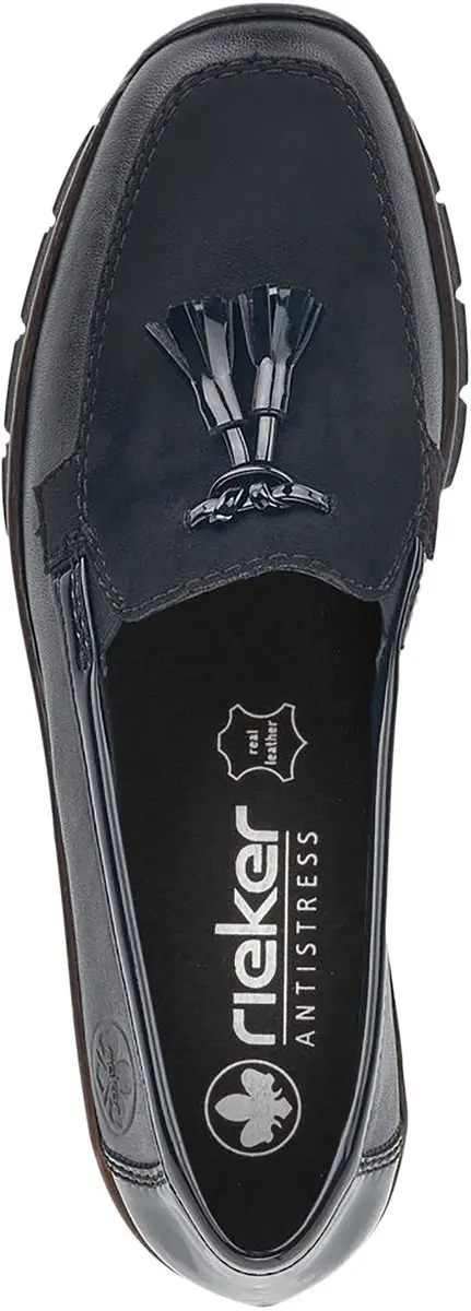 RIEKER 53771-00 Mocassin zwart maat 36