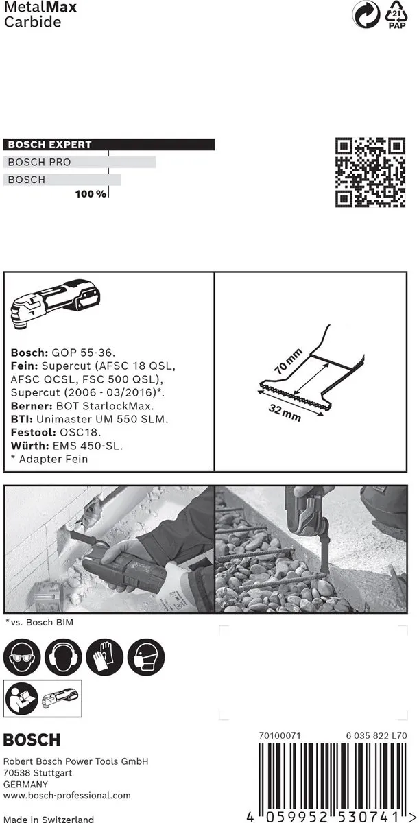 Bosch Professional EXPERT StarlockMax Metaalzaagblad 32mm - 1 Stuk - afbeelding 6 van 6
