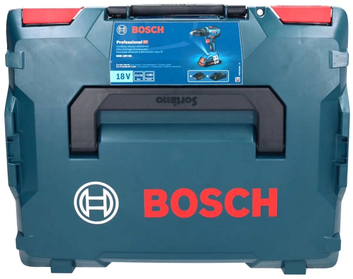 Accu schroefklopboormachine GSB 18V-55 2x ProCORE18V 4,0Ah, lader GAL 18V-40