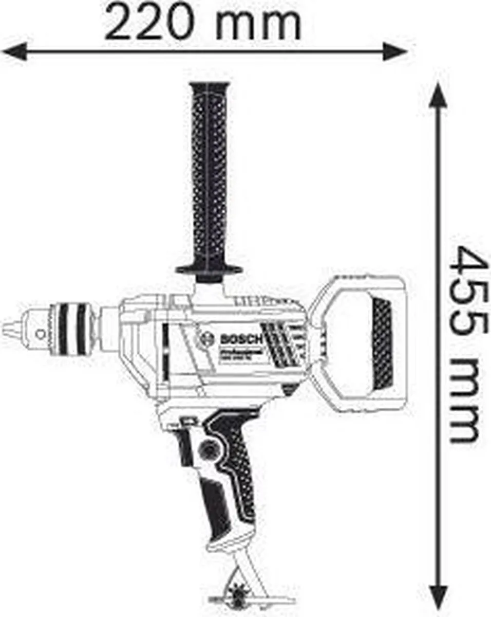 Bosch Professional GBM 1600 RE Boormachine - 1600W - afbeelding 6 van 6