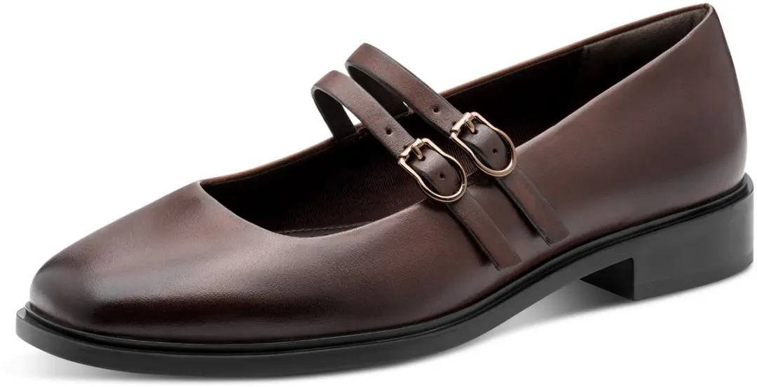 Tamaris leren ballerina 1-22131-45-342 dames damesschoenen bruin