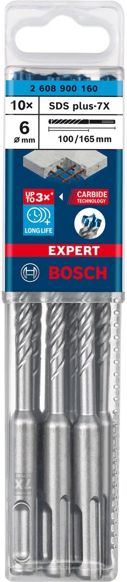 Bosch Professional EXPERT SDS plus-7X Hamerboor 6mm - 10 Stuks