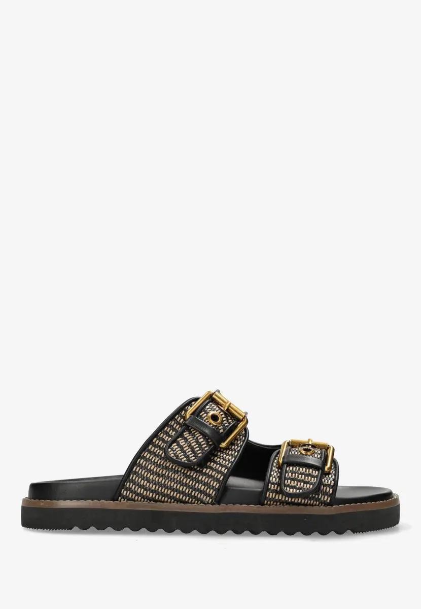 Mexx Reilly Penny Slippers Dames - 41 - Zwart