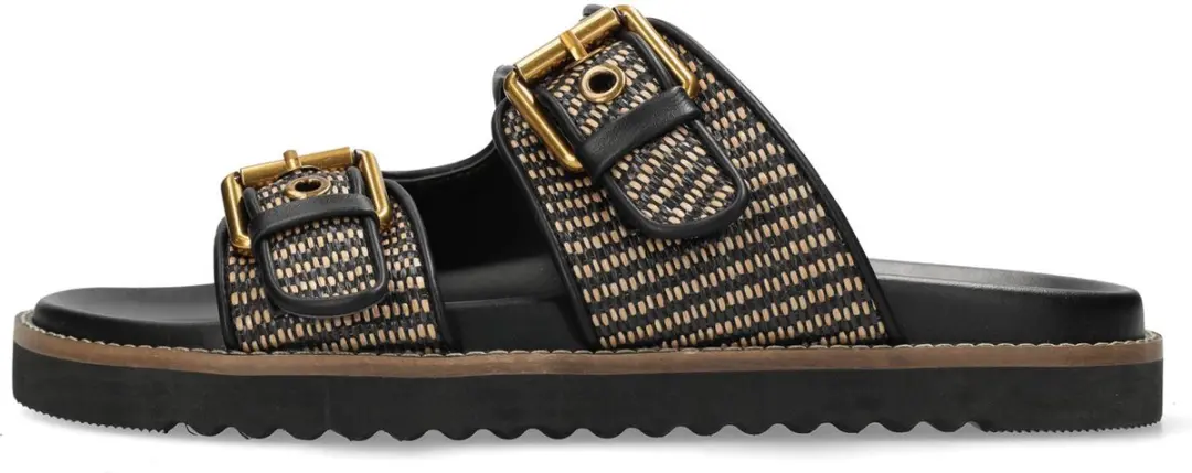 Mexx Reilly Penny Slippers Dames - 41 - Zwart