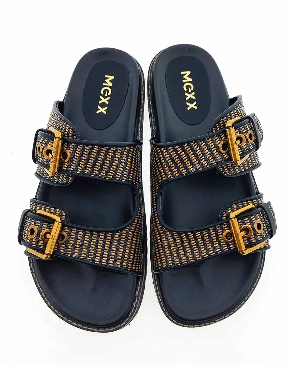 Mexx Reilly Penny Slippers Dames - 41 - Zwart - afbeelding 6 van 6