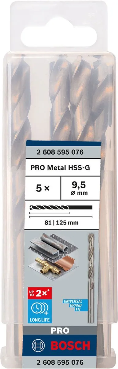 Bosch Professional ST. LINE 9.5mm HSS-G Boor - 5 Stuks