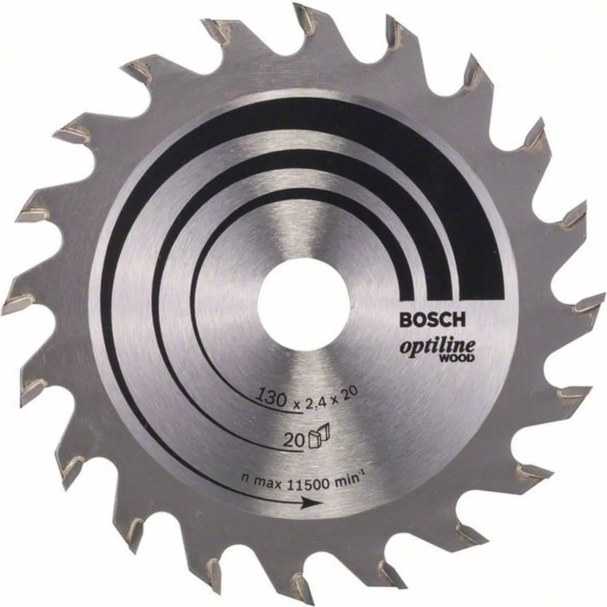 Bosch Professional Cirkelzaagblad Optiline CIRKZB 130mm Hout - 20T - afbeelding 6 van 6