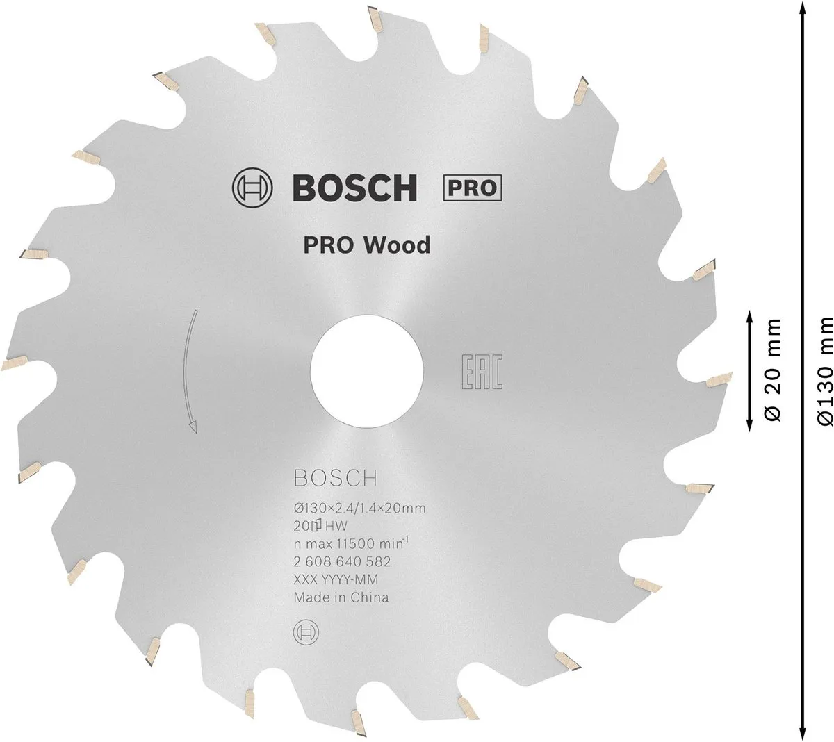 Bosch Professional Cirkelzaagblad Optiline CIRKZB 130mm Hout - 20T