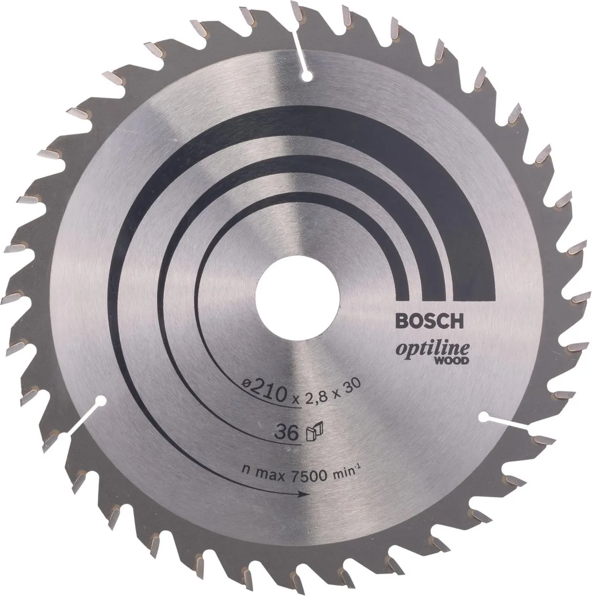Bosch Professional Cirkelzaagblad Optiline 210mm 36T Hout