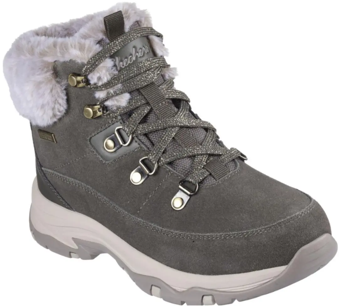 SKECHERS TREGO SNOW WORRIES, 167882-OLV, Female, Green Skechers Comfortable Shoe
