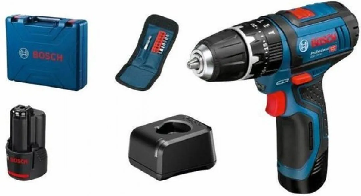 Bosch Professional GSB 12V-15 Accu-klopboormachine - 2x 2,0 Ah - Inclusief koffer - afbeelding 2 van 6
